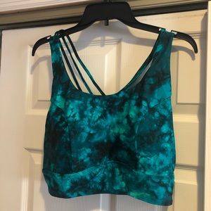 Blue tie dye bikini top
